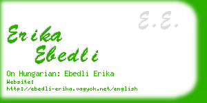erika ebedli business card